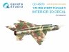 Quinta Studio QD+48579 MiG-21SMT Fishbed-K 3D-Printed & coloured Interior on decal paper (Eduard) (with 3D-printed resin parts) 1/48